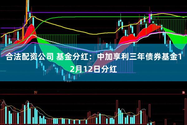 合法配资公司 基金分红:中加享利三年债券基金12月12日分红